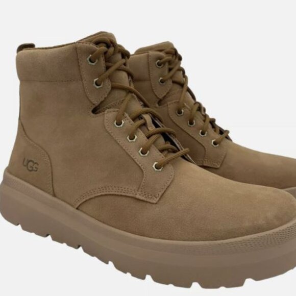 SOLD!!!UGG BURLEIGH BOOT CHESTNUT SUEDE SHEEPSKIN MEN'S US SIZE 11.5 - Picture 1 of 8